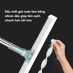Chổi gạt nước sàn nhà tắm cỡ lớn, Chổi quét nhà gạt nước và lau kính đầu silicon Chổi cao su gạt nước(NgocAnhNgocAnh) 5