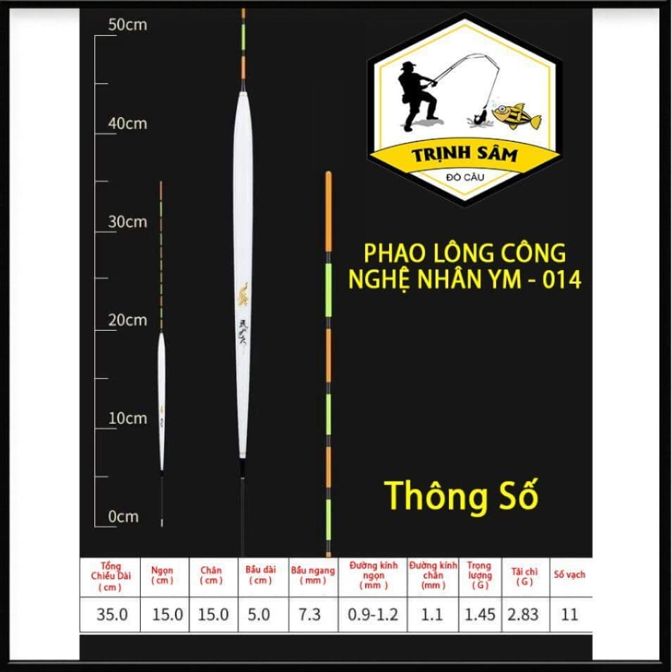 Sản Phẩm Phao Lông Công - Nghệ Nhân YM 014 Fishing