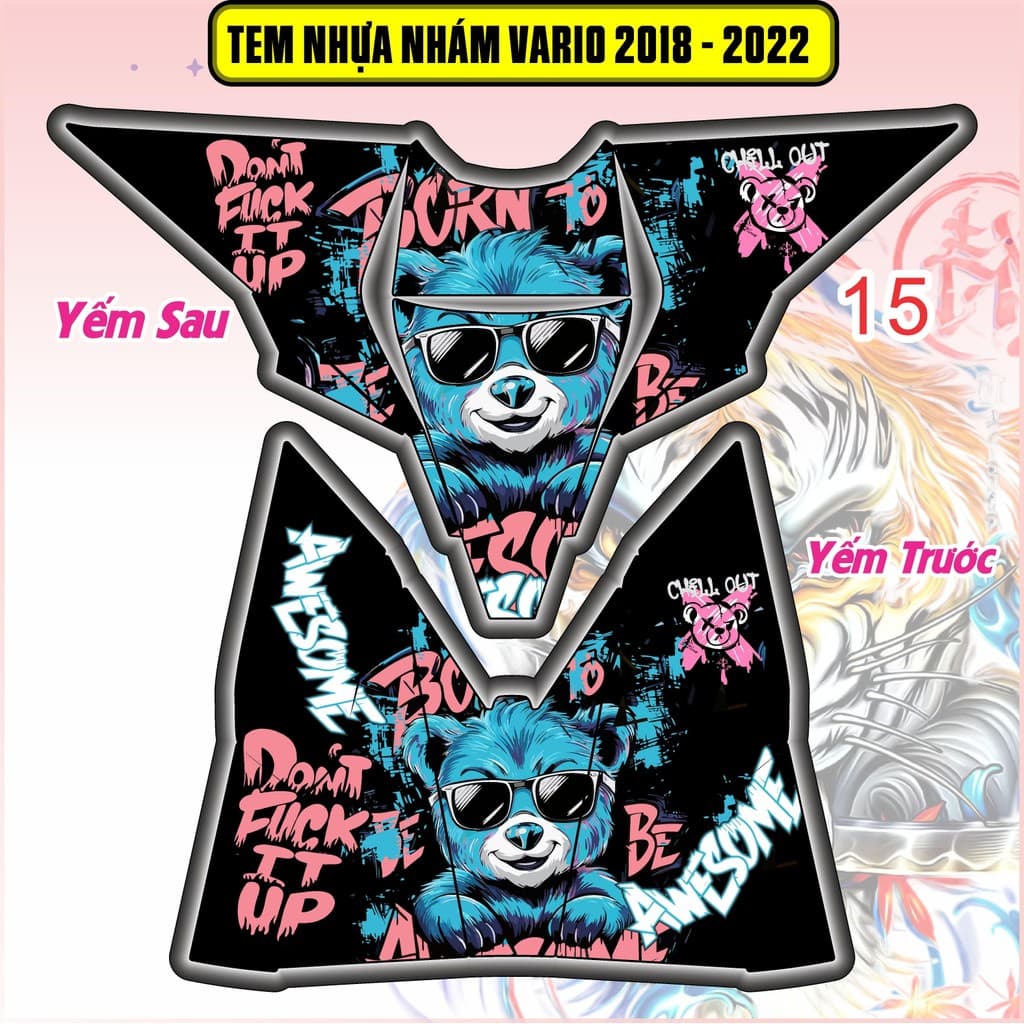 Tem Dán Nhựa Nhám Vario 125-150 2018 - 2022  nhiều mẫu