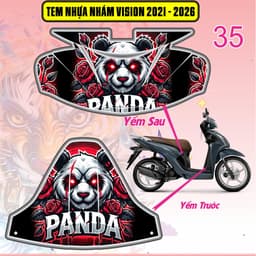 Tem Dán Nhựa Nhám Vision 2021 - 2026 nhiều mẫu decal 3lớp chống thấm nước 6