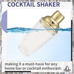 [Z F L U] Bộ bình lắc cocktail thủy tinh 13Oz - Bình lắc thủy tinh cho cocktail, Bình lắc đồ uống Bình lắc cocktail và cocktail Vàng Dễ sử dụng 5
