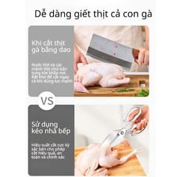 Kéo Nhà Bếp Đa Năng Bằng Thép Không Gỉ Kéo Nấu Ăn Đa Năng Kéo Cắt Xương Vịt, Cá Và Gà Kéo Gia Dụng 3