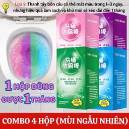 [KH]M1 Set 4 Hộp Thả Bồn Cầu, Viên Tẩy Bồn Cầu Khử Mùi Hôi Diệt Vi Khuẩn 1tuần An Toàn Không Độc Hại 2