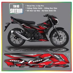 TEM XE SATRIA F150 TEM RỜI ĐỦ MÀU MẪU MỚI HÓT DECAL PVC 3 LỚP 6