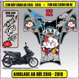 Tem Dán Nắp Xăng + Gác Chân Em Bé Xe AB Đời 2016 - 2019 Decal 3Lớp Mẫu Mới 8