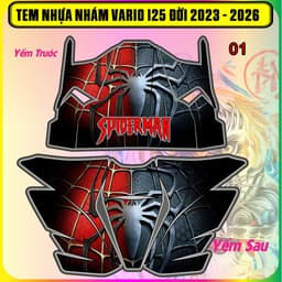 Tem dán nhựa nhám cho Vario 125 đời 2023-2026 Mẫu Spiderman . Mẫu mới hot trend cực chất 1