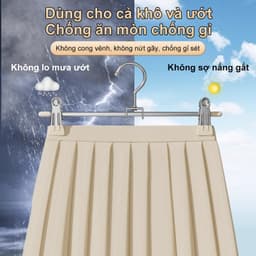 𝐅𝐔𝐑𝐍𝐈𝐒𝐇 𝐅𝐈𝐄𝐒𝐓𝐀 Móc Áo Có thể chỉnh Lực kẹp mạnh Không Treo Áo để lại hằn Chống ăn mòn chống gỉ Đồ móc phơi đồ dày dặn 3