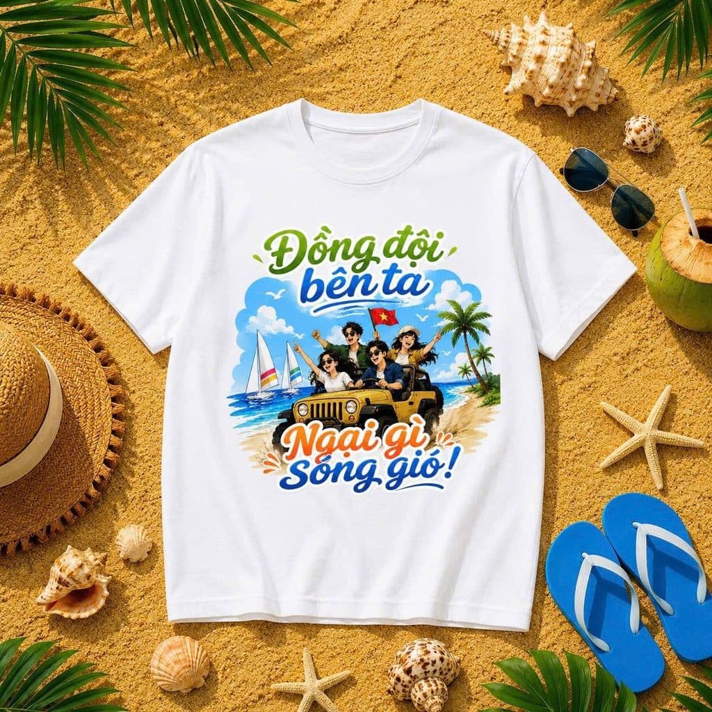 Áo thun nhóm đi du lịch form suông vừa người unisex nam nữ - áo team building chất mềm mại cho cả đoàn