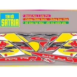 TEM RỜI SATRIA RAIDER REDBULL ĐẸP DECAL 3 LOP 4