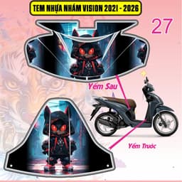 Tem Dán Nhựa Nhám Vision 2021 - 2026 nhiều mẫu decal 3lớp chống thấm nước 4