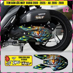 Tem Dán lốc Máy Xe Vario 125/150 Đời 2018 2025 AB 2016 - 2019 2
