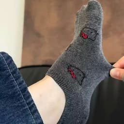 Set 5 Đôi Tất/ Vớ Hài Nữ Cotton Hoạ Tiết Hello kitty Siêu Dễ Thương Lot Th10 9