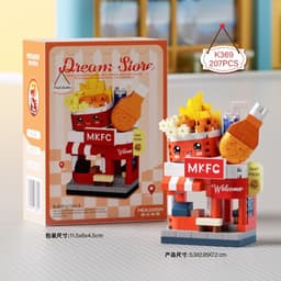 Hộp Đồ Chơi Lắp Ghép Mô Hình Xe Đẩy Hàng Rong Lắp Ráp Quán Ăn Vỉa Hè Xếp Hình Xe Ăn Bãi Biển Quà Bé 5