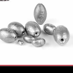 100G Chì Câu Cá Hình Bầu Dục Xuyên Tâm 1
