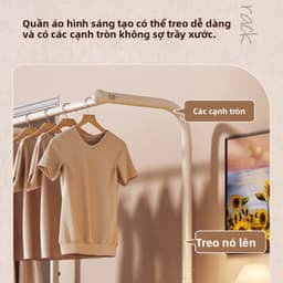 Sào Treo Quần Áo  Đa Năng – Kệ Treo Quần Áo Khung Thép Sơn Tĩnh Điện, Phù Hợp Trang Trí Thông Minh 7
