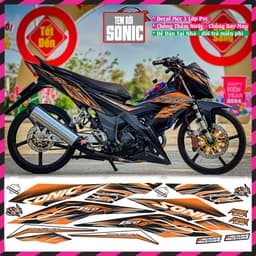 Tem Rời Sonic  Tem Xe sonic Đẹp Mẫu lửa Hót Phối Dủ Màu Decal PVC 3 lớp 6
