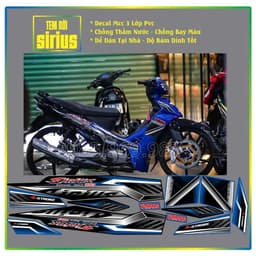 Tem rời Sirius Tem Xe Sirius Chế Cực Chất. Decal Pvc 3 lớp 1