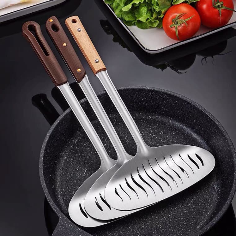 Xẻng inox lật cá rán nguyên con chuyên dụng cho nhà bếp cao cấp, dụng cụ lật cá nguyên con