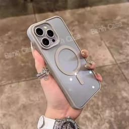 Ốp điện thoại sạc không dây từ tính hình vuông sang trọng Ốp lưng iPhone17 16 15 14 13 12 11 Pro Max 7 8 Plus XR XS Max 4