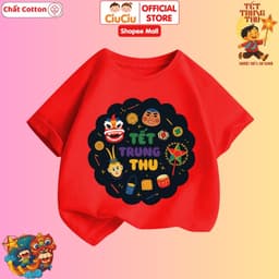Áo Thun Tết Đoàn Viên Trung Thu Cho Bé CIUCIU KID Vải Cotton Co Dãn Mềm Mịn Thấm Hút Mồ Hôi 4