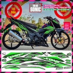 Tem Rời Sonic  Tem Xe sonic Đẹp Mẫu lửa Hót Phối Dủ Màu Decal PVC 3 lớp 7