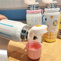 Bình Giữ Nhiệt Dễ Thương Hình Cún Siêu Đáng Yêu Kèm Nắp Làm Cốc 500ML Inox 316 Siu Đẹp 7