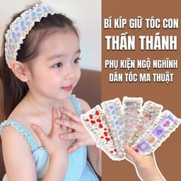 Băng Đô Ren Bản To Dán Tóc Cho Bé Gái - Phụ Kiện Tóc Hằng Ngày Tiện Dụng, Thoải Mái T866 8