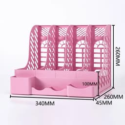 Khay kệ đựng tài liệu 4 ngăn xinh xắn, Giá kệ đựng sách vở để bàn decor bàn học BG03 7