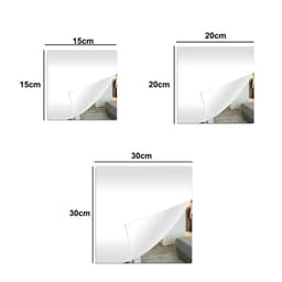 FIGHTINPC 1 Tấm Gương Acrylic, Nhãn Dán Gương Không Kính Đơn Giản Tự Dính, DIY Craft Chống Vỡ 1.6mm Gạch Gương Dày Phòng Tắm 2