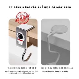 Móc Gắn Bàn Kim Loại Đa Năng T247 - Chịu Lực Treo Balo/Túi Xách, Gọn Gàng, Tháo Lắp Dễ Dàng 5