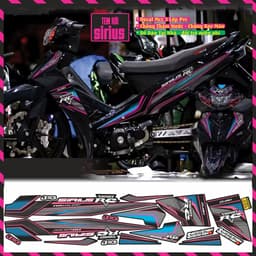 Tem Rời Xe Sirius Mẫu Rc Cực Chất Phối Đủ Màu Decal 3 Lớp 1