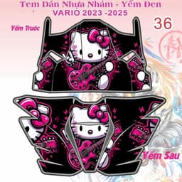 Tem dán nhựa nhám Tem dán yếm đen nhám Vario 125 2023-2025 mẫu mới 8
