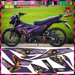 Tem Xe raider / Satria Đẹp Mẫu Panda Hót Phối Đủ Màu Decasl 3 Lớp 5