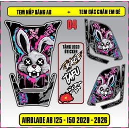 Tem Dán Nắp Xăng Tem Gác chân Em Bé AB 2020 - 2025 ( AB 2026 DÁN KHÔNG VỪA ) Tem AB Mẫu Mới Cực Chất Mẫu Mới 1