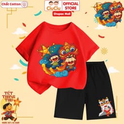 Set Trung Thu Hình Múa Lân Dễ Thương Cho Bé Trai Bé Gái CIUCIU KID Vải Cotton Mềm Thấm Hút Mồ Hôi 5