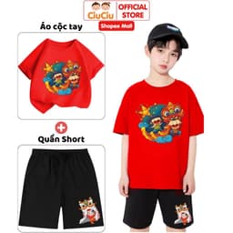 Set Trung Thu Hình Múa Lân Dễ Thương Cho Bé Trai Bé Gái CIUCIU KID Vải Cotton Mềm Thấm Hút Mồ Hôi 6