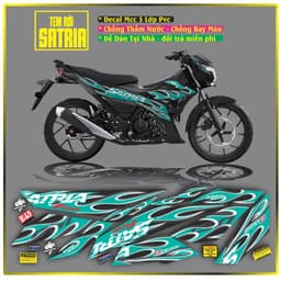 Tem Rời Dán Xe Satria Đẹp hót Mẫu Mới Ra lò Cực Chất Decal 3 lớp chất 5