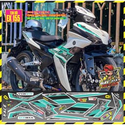 Tem Rời Exciter 155 Tem Xe Exciter 155 Mẫu Trắng Hồng Mẫu Mới Phối Đủ Màu Decal 3 Lớp 6
