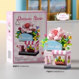 Hộp Đồ Chơi Lắp Ghép Mô Hình Xe Đẩy Hàng Rong Lắp Ráp Quán Ăn Vỉa Hè Xếp Hình Xe Ăn Bãi Biển Quà Bé 6