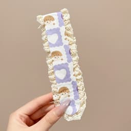 Băng Đô Ren Bản To Dán Tóc Cho Bé Gái - Phụ Kiện Tóc Hằng Ngày Tiện Dụng, Thoải Mái T866 4