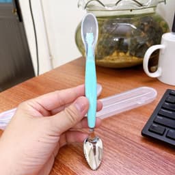 Thìa muỗng nạo 2 đầu silicon và inox nạo Momely 3