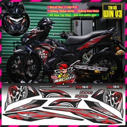 Tem Xe Winner V3 Đẹp Đa Dạng Màu Sắc. Mẫu Chữ Tàu Tem Win V3 3