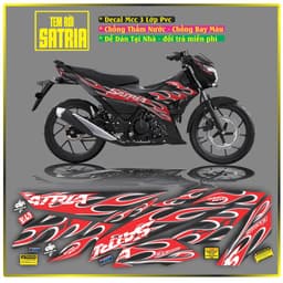 Tem Rời Dán Xe Satria Đẹp hót Mẫu Mới Ra lò Cực Chất Decal 3 lớp chất 6