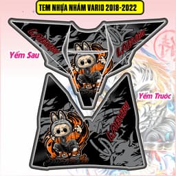 Tem Dán Nhựa Nhám Vario 125 150 Đời 2018  - 2022 Mẫu Labubu Cực Chất Hót Đẹp Decal 3Lớp 1