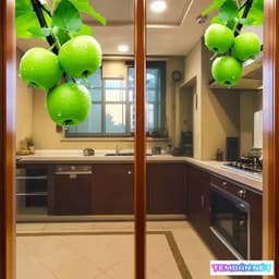 Decal Dán Tủ Lạnh Hình Hoa Sen Cao Cấp Chống Thấm Nước Trang Trí Bếp Sang Trọng 5