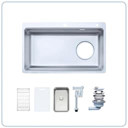 CHẬU RỬA BÁT 1 HỐ NOBINOX ARVO V775 | KT 75 X 48CM | HÀNG CHÍNH HÃNG 2