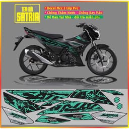 TEM RỜI SATRIA MẪU ZIN DECAL MC 3 LỚP ĐỦ MÀU 1