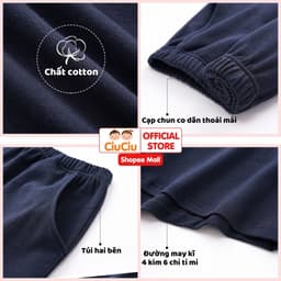 Bộ Quần Áo Cộc Tay Hình Bé Rước Đèn Trung Thu Cho Bé Trai Bé Gái CIUCIU KID Vải Cotton Thoáng Mát 3