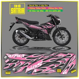 Tem Rời Dán Xe Satria Đẹp hót Mẫu Mới Ra lò Cực Chất Decal 3 lớp chất 7
