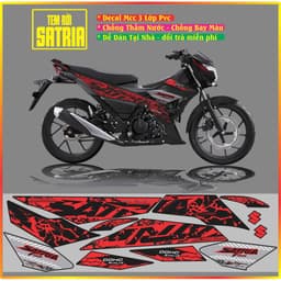 TEM RỜI SATRIA MẪU ZIN DECAL MC 3 LỚP ĐỦ MÀU 7